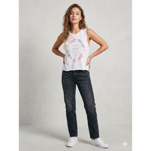 Hollister Muscle Tank S White Y2K Surfer Surfercore Boho Whimsygoth Cottagecore